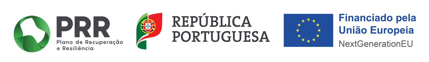 Logos: PRR, República Portuguesa, and EU funding.